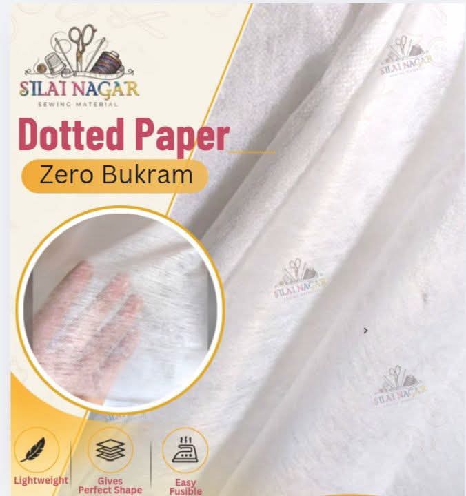 Ladies Dotted Paper Buckram | Premium Quality Neck & Collar Buckram | ڈاٹڈ پیپر بکرم