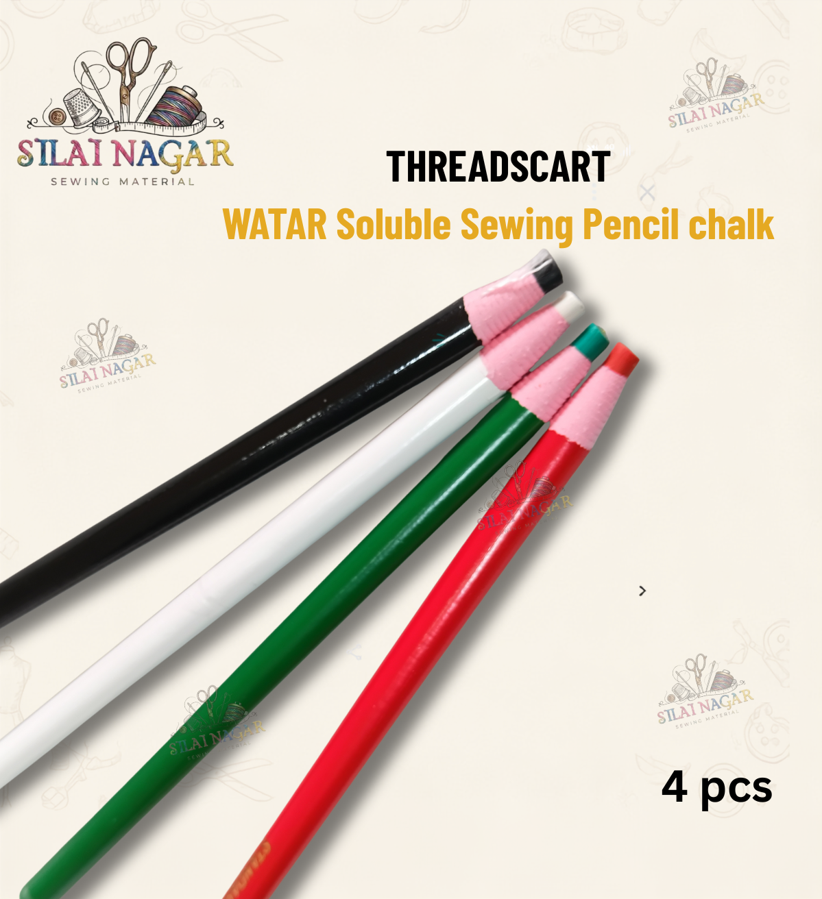 Fabric Marking Chalk Set (4colors)