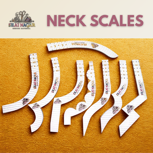 Neck Acrylic Scales Set 2 mm | گلا کٹنگ سکیلز 2 ایم ایم برائے سلائی اور ڈریس کٹنگ